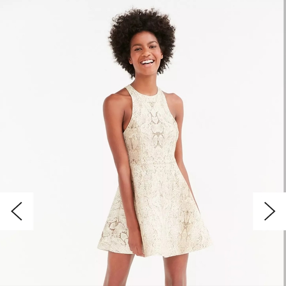 Silence + Noise Roxy Snake Print Scuba Mini Dress
